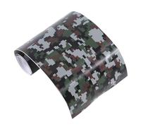 Pqahffowr 1 rouleau autocollant camouflage en fibre de carbone pour moto, vinyle PVC, autocollant camouflage noir, 152 x 10 cm