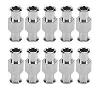 Pqahffowr 10 PièCes SéRies Coupleur Luer Seringue Connecteur MéTal Double Joints Luer Lock Adaptateur Coupleur pour PièCes Pneumatiques