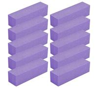 Pqahffowr 10 pieces x Blocs de poncage Outil de polissage Outil de poncage en acrylique Outils a ongles pour l'art des ongles (couleur: violet)