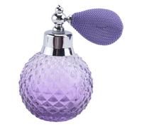 Pqahffowr 110 Ml Vintage Cristal Vaporisateur Bouteille de Parfum Blanc Court Atomiseur Verre Rechargeable