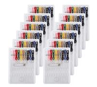 Pqahffowr 12 Boîtes Kit de Couture Quick Fix Kit de Couture d'urgence de Voyage Kit D'Aiguille et de Pré-Enfilés