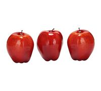 Pqahffowr 12 PièCes SéRies Pommes Artificielles Fruits DéLicieux Rouges pour la Cuisine Aliments à DéCor DéCoration de FêTe à Pommes Artificielles