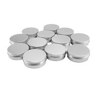 Pqahffowr 12 X 50 Ml Pots À Maquillage En Aluminium 50 Ml Capacité Vide Cosmétique/Bougie/Pots À Épices Boites de Conserves Bocaux