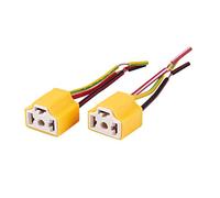 Pqahffowr 2 Pcs H4 9003 HB2 Ceramique Fils Phare Sockets Plug