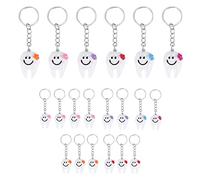 Pqahffowr 20 pcs Porte-cles Boucle a cles Cadeau Mignon de Pendentif de Dents
