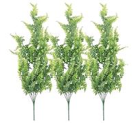 Pqahffowr 3 PièCes Artificielles FougèRes Suspendues Plantes Vigne Faux Lierre Boston FougèRe Plante Suspendue en Plein Air RéSistant Aux UV Plantes en Plastique (Vert)