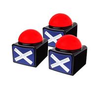 Pqahffowr 3 Pièces Réponse Buzzer, Buzzer Alarme Son Bouton de Lecture avec Lumière Trivia Quiz Got Talent Buzzer Spectacle