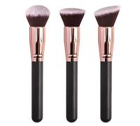 Pqahffowr 3Pcs Pinceaux de Maquillage Fond de Teint Poudre Libre Correcteur MéLange Fard à Joues Pinceau Professionnel CosméTique Beauté Outil de Maquillage