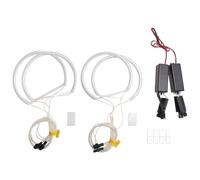 Pqahffowr 4X Ccfl Angel Eye LED Anneau Lumière Blanc Non-Projecteur pour E46 3 Série