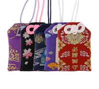 Pqahffowr 5 PièCes Japonais Omamori Sachet Chanceux Amulet Charmes pour la Santé/éDucation/Amour/SuccèS/SéCurité RoutièRe, 5 Styles