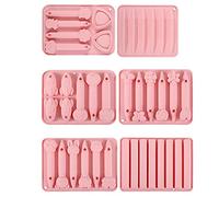 Pqahffowr 6 Pcs Crayon Moules 3D Cavité Crayon Fondant Moules Assortiment Réutilisable Crayon Recyclage Moule