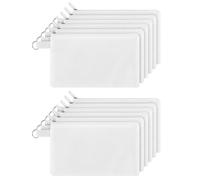 Pqahffowr à CosméTiques, Vierges de Maquillage Bricolage Trousse de Toilette Fer sur Le Transfert Fermeture éClair Toile Sac à Crayons pour Voyage Scolaire Bricolage