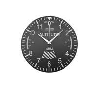Pqahffowr AltimèTre Horloge Murale Suivi Pilote Avion Avion Mesure D'Altitude Montre Murale Moderne Instrument Classique DéCor à