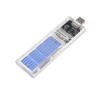 Pqahffowr Boîtier externe M.2 NGFF SSD haute vitesse USB 3.0 Gen1 5 Go/S Transparent SSD pour PC Bleu