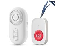 Pqahffowr Bouton d'appel d'infirmière sans fil pour surveillance des personnes âgées Système d'alerte SOS Alarme portable