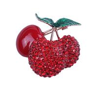 Pqahffowr Broches de Cerise Rouge pour Femmes, Fete des Cerises, Banquet de Mariage, Cadeaux du an, Amateurs de Broches
