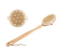 Pqahffowr Brossage à Sec pour le Corps Ensemble de 2, Brosse Exfoliante pour Peau SèChe, PoignéE de RéCurage pour le Dos pour la Douche, Brosse SèChe pour la Cellulite