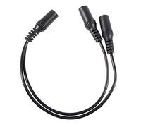 Pqahffowr Câble audio stéréo répartiteur Y femelle 3,5 mm vers double jack femelle Noir 28 cm