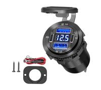 Pqahffowr Chargeur de prise USB 4 ports 12 V, double port USB PD et QC pour voiture, prise allume-cigare de rechange 12 V