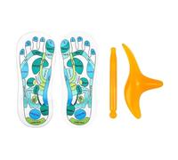 Pqahffowr Chaussettes D'Acupression en Zone Réflexe, Chaussettes avec Bâtons de Massage en Zone Réflexe de Deux Pieds, Massage Simple des Pieds en Réflexe
