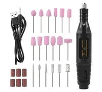 Pqahffowr Ensemble de Ponceuse en Plastique Stylo éLectrique Mini Perceuse éLectrique Outil de PonçAge Outil éLectrique pour Ongles