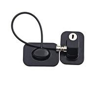 Pqahffowr Entrebâilleur de fenêtre avec câble de verrouillage de sécurité, pas de vis nécessaires pour éviter les dommages et protéger la sécurité, noir