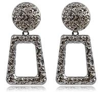 Pqahffowr Europe Et Les ÉTats- MarÉE ExagÉRÉE Personnes Boucles D'oreilles En MÉTal GaufrÉ IrrÉGuliÈRes Nouvelles Boucles D'oreilles GÉOmÉTriques En Relief Noir