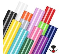 Pqahffowr Feuilles de Vinyle Permanentes, 20 Paquets de 12 X 10 Pouces, Autocollant en Vinyle Permanent Auto-Adhésif, Décoration de Fête, Autocollant de Voiture