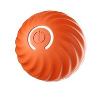 Pqahffowr Jouet de Balle Roulante pour Animaux de Compagnie à Balle Mobile Intelligente pour Cadeaux d'anniversaire de Chiot, Orange