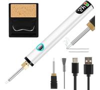 Pqahffowr Kit de brûleur de fil rechargeable pour la fabrication de bijoux, outil numérique de zapper de fil, artisanat du cuir, couture, tissage et cordage B