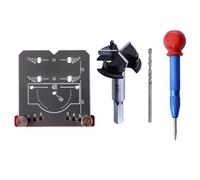 Pqahffowr Kit de gabarit de charnière caché en alliage d'aluminium 35 mm pour le travail du bois pour porte d'armoires charnières montage