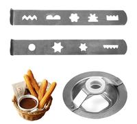Pqahffowr Lot de 2 accessoires de fixation à biscuits, 8 formes, accessoire à biscuits avec anneau de connexion, pour hachoir à viande, robot culinaire