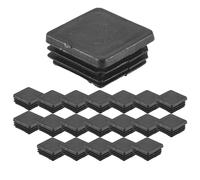Pqahffowr Lot de 20 embouts carrés en plastique pour tubes 25 mm x 25 mm