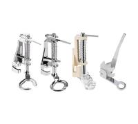 Pqahffowr Lot de 4 Grands Pieds Presseurs en Métal pour Repriser/Mouvement Libre pour Machines à Coudre à Tige Basse Singer, et Autres