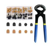 Pqahffowr Lot de 40 paires d'embouts de rechange pour talons hauts - 2 couleurs - Avec pince de retrait - Forme ronde et U