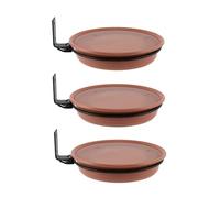 Pqahffowr Mangeoire à oiseaux - Plateau de bain amovible et réglable - Fixation murale - Grande capacité - Facile à installer - 3 pièces