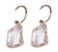 Pqahffowr Mode EuropéEnne et AméRicaine Boucles d'oreilles à Broches en Argent 925 Pendentif en Cristal GéOméTrique Boucles d'oreilles 2 Paires