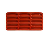 Pqahffowr Moule en silicone Tiramisu pour biscuits à doigts - Moule à 15 cavités pour barres de céréales, barre de chocolat, moule en silicone à longue bande
