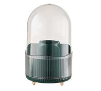 Pqahffowr Organisateur de Porte-Pinceaux de Maquillage avec Couvercle, Organisateur de Pinceaux de Maquillage Rotatif à 360°, Organisateur de Maquillage à 7 Emplacements pour Vanité, Bureau Environ 15