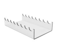 Pqahffowr Organiseur de pinceaux de maquillage à double extrémité en acrylique 8 emplacements Transparent