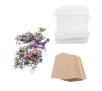 Pqahffowr Pendentif ange gardien, pendentif en forme d'ange avec étoile, porte-clés, cadeau d'invité, mariage, ange gardien avec sac en organza