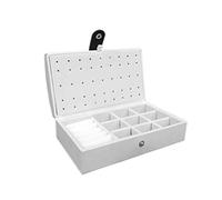 Pqahffowr Portable PU Simple Boucle d'oreille BoîTe à Boucle d'oreille Anneau Multifonctionnel BoîTe de Rangement de
