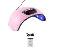 Pqahffowr Sèche-ongles LED Lampe UV pour sécher tous les vernis à ongles gel Lampe sèche à ongles portable avec cordon USB Rose Facile à installer Facile à utiliser