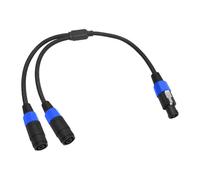 Pqahffowr Speakon Câble répartiteur mâle vers 2 femelle Câble audio Speakon vers Speakon
