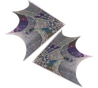 Pqahffowr Toile d'araignée pour décoration murale, décoration murale, panneau d'angle de porte d'Halloween, toile acrylique teintée à suspendre au mur