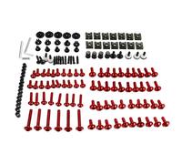 PQAWSFR Moto Boulon Ecrou Compatible avec Benelli pour TRK502X pour TRK502 pour TR300 pour TNT600 M6 M5 Kit Boulons Carénage Fixations Carrosserie Vis Écrou Vis De Moto Capots(Red)