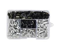 PQAWSFR Moto Boulon Ecrou Compatible avec Ducati pour Multistrada1200 195 Pièces Vis De Corps Moto Et pour Kit Boulons Carénage Universel Moto pour Kits De Boulons(Silver)