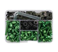 PQAWSFR Moto Boulon Ecrou Compatible avec MV-Agusta pour F3 675 2012-2013 190 Pièces Vis De Carrosserie Kit Boulons Carénage Vis De Moto Capots(Green)