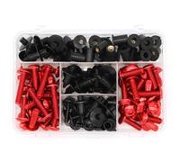 PQAWSFR Moto Boulon Ecrou Compatible avec pour GTR1400 Concours14 2008-2019 Kit Complet De Boulons Carénage Vis Capot Moto Pince De Carénage 6mm 5mm(Red)