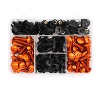 PQAWSFR Moto Boulon Ecrou Compatible avec pour Z300 2015-2019 pour Z1000 2003-2019 M6 M5 Kit Complet Boulons Carénage Capot De Moto pour Vis D'écrou Vitesse(Orange)